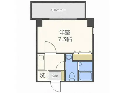 ダイドーメゾン北堀江(1K/6階)の間取り写真