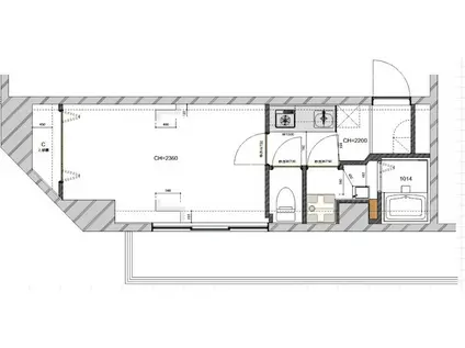 関内スクエァービル(1K/6階)の間取り写真