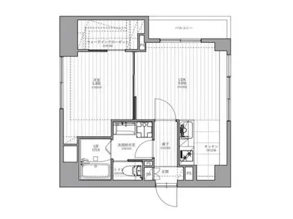南堀江アパートメントリオ(1LDK/4階)の間取り写真