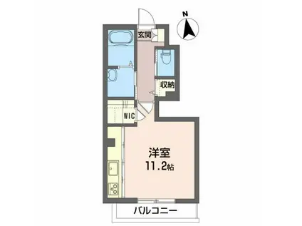 ブランチ(ワンルーム/1階)の間取り写真