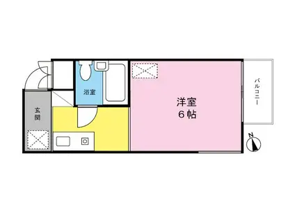 オネスティ大久保参番館(ワンルーム/1階)の間取り写真