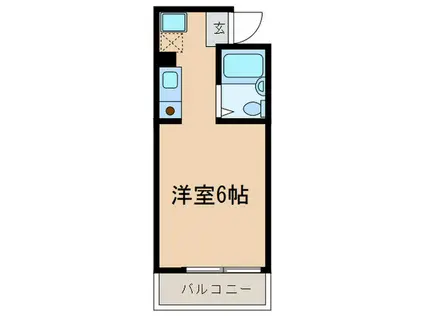 ヒルズチュラ(ワンルーム/1階)の間取り写真