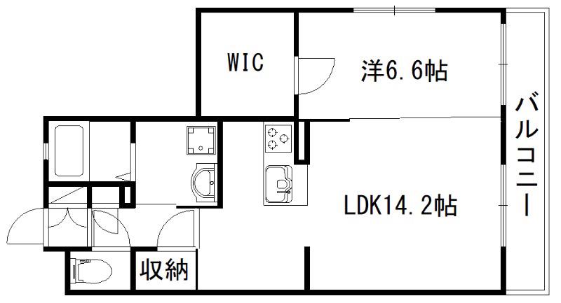 ANFANG三方原II(1LDK/1階)の間取り写真