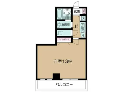 サンピア西須賀(1K/2階)の間取り写真