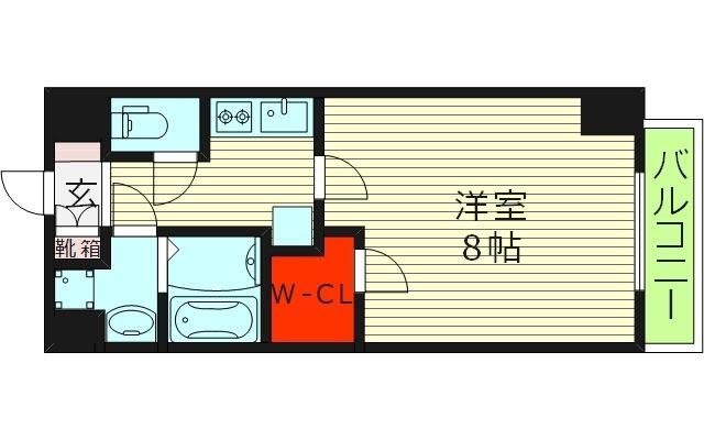 SPコート大阪城東(1K/6階)の間取り写真