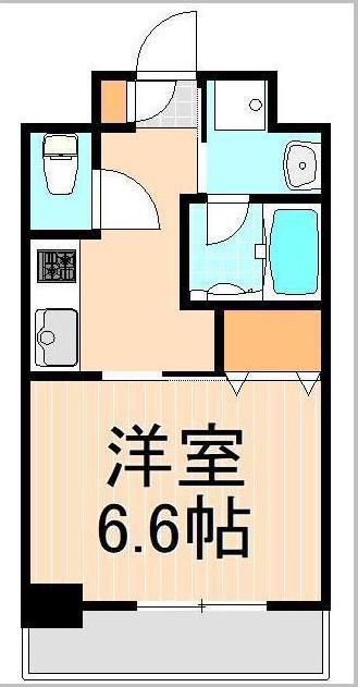 ラグゼナ北千住(1K/6階)の間取り写真