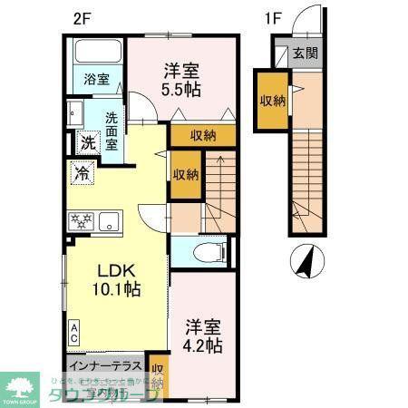 マリーゴールド(2LDK/2階)の間取り写真