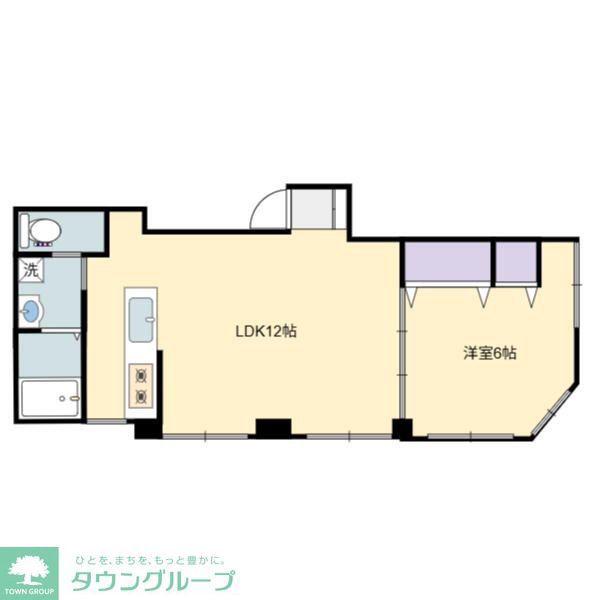 小川ビル(1LDK/3階)の間取り写真