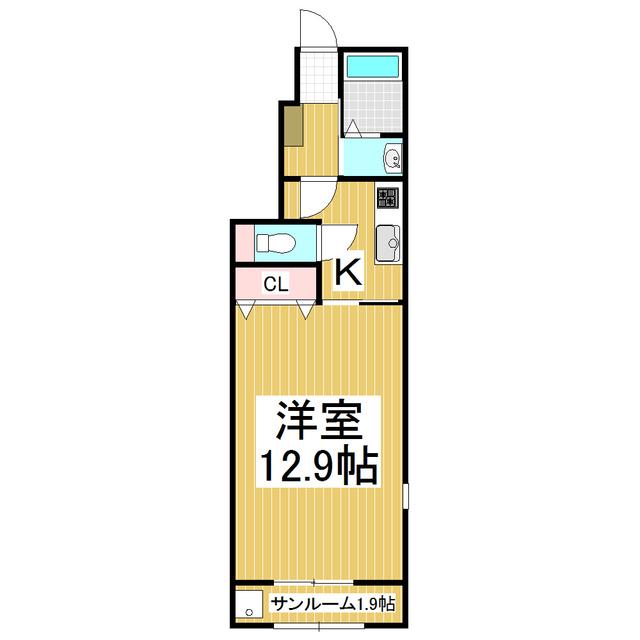 リヴ フリーリ II(1K/1階)の間取り写真