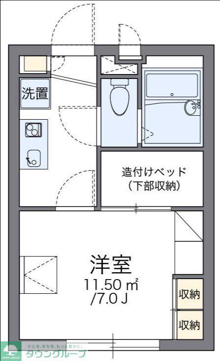 レオパレスKI(1K/1階)の間取り写真