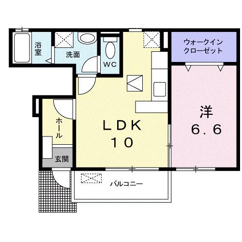 モン・シェリ(1LDK/1階)の間取り写真
