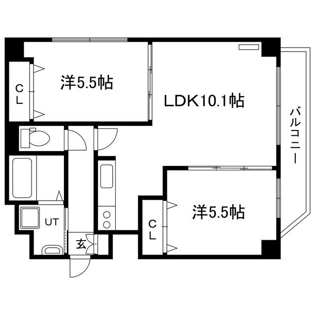 SーFORT札幌元町(2LDK/5階)の間取り写真