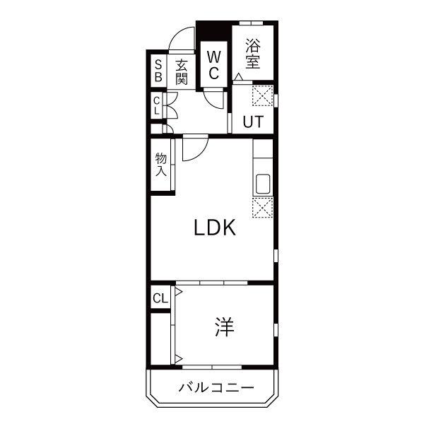 メゾネット36(1LDK/1階)の間取り写真