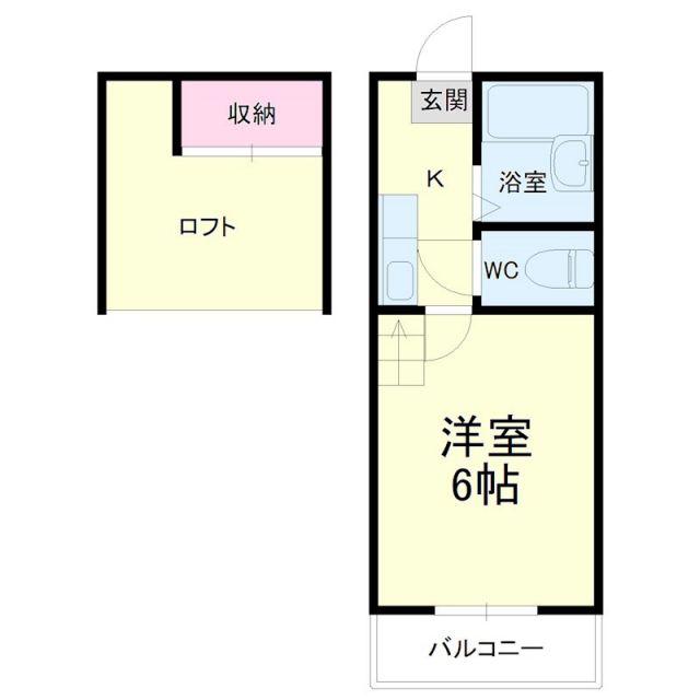 コンフォール瀬名(1K/1階)の間取り写真