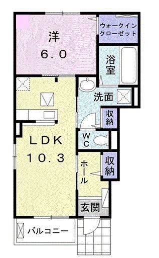 あずさ館(1LDK/1階)の間取り写真