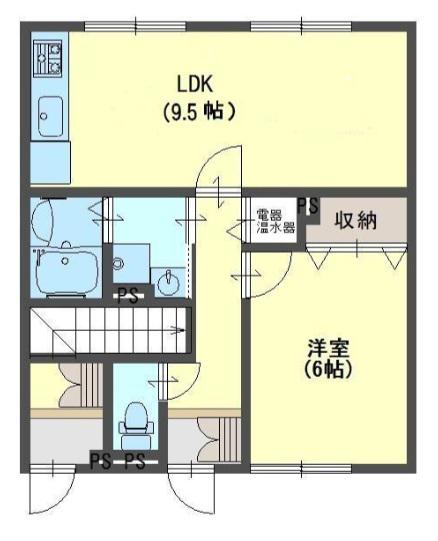 カーサフェリーチェC棟(1LDK/1階)の間取り写真