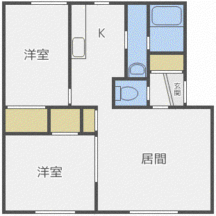 CASAFELICE(2LDK/1階)の間取り写真