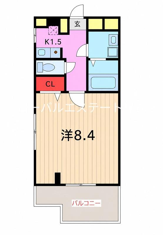 KYOWA SUMIYOSHI BLDG(1K/2階)の間取り写真
