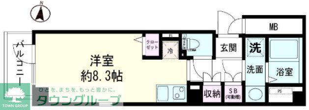 パークフロント亀戸(ワンルーム/3階)の間取り写真