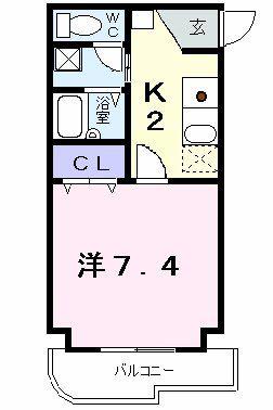 マイルストーン立町(1K/3階)の間取り写真