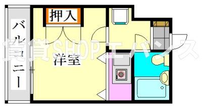 ベイステート安間(1K/7階)の間取り写真