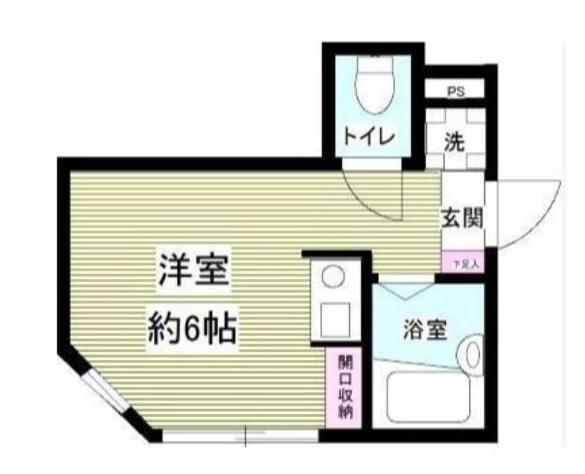 南千住ハウス(ワンルーム/2階)の間取り写真