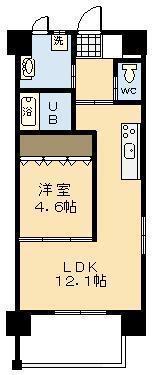 プログランツ(1LDK/8階)の間取り写真