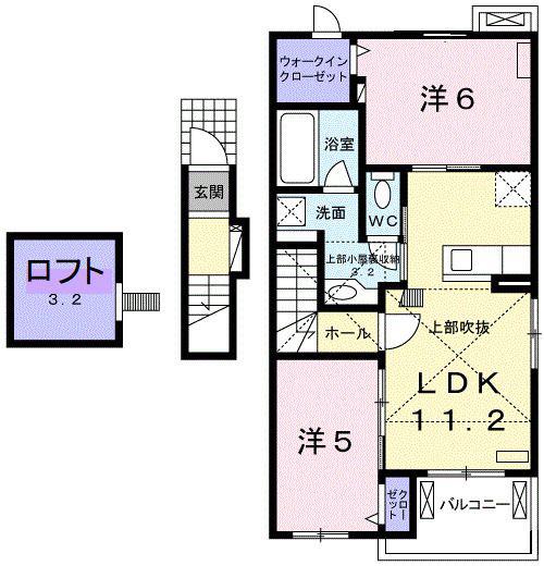 グラン クラス(2LDK/2階)の間取り写真