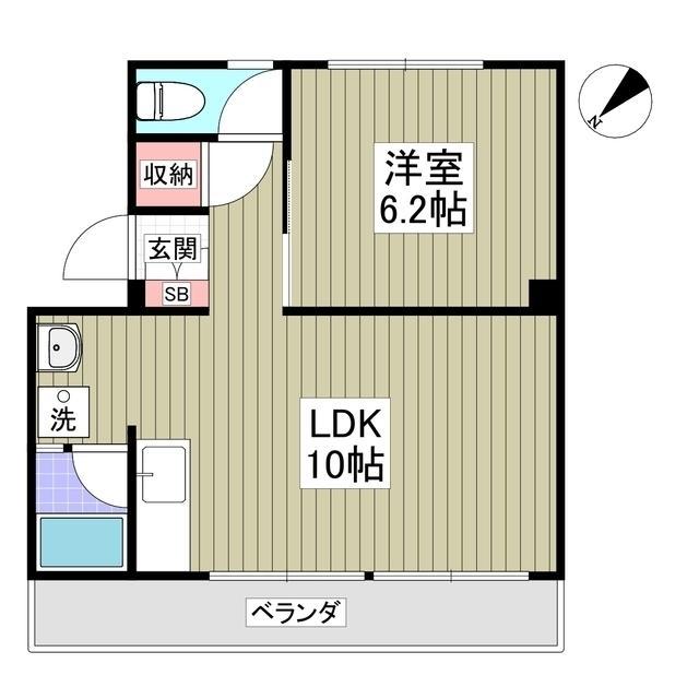 クリアス 菖蒲(1LDK/1階)の間取り写真