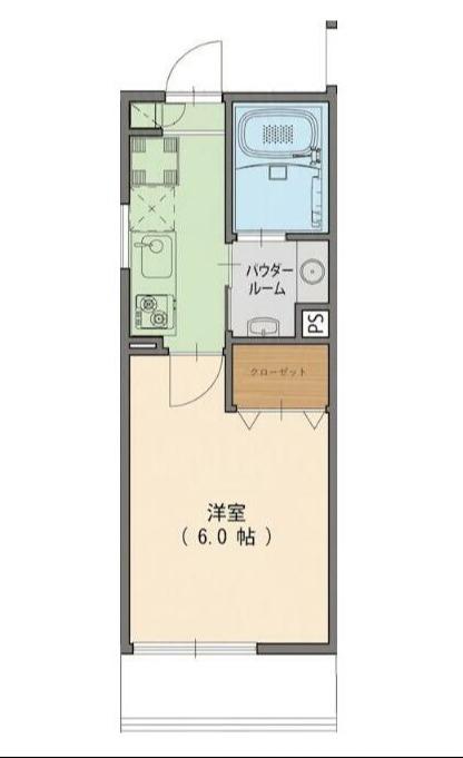 フラシア蒲田(1K/1階)の間取り写真
