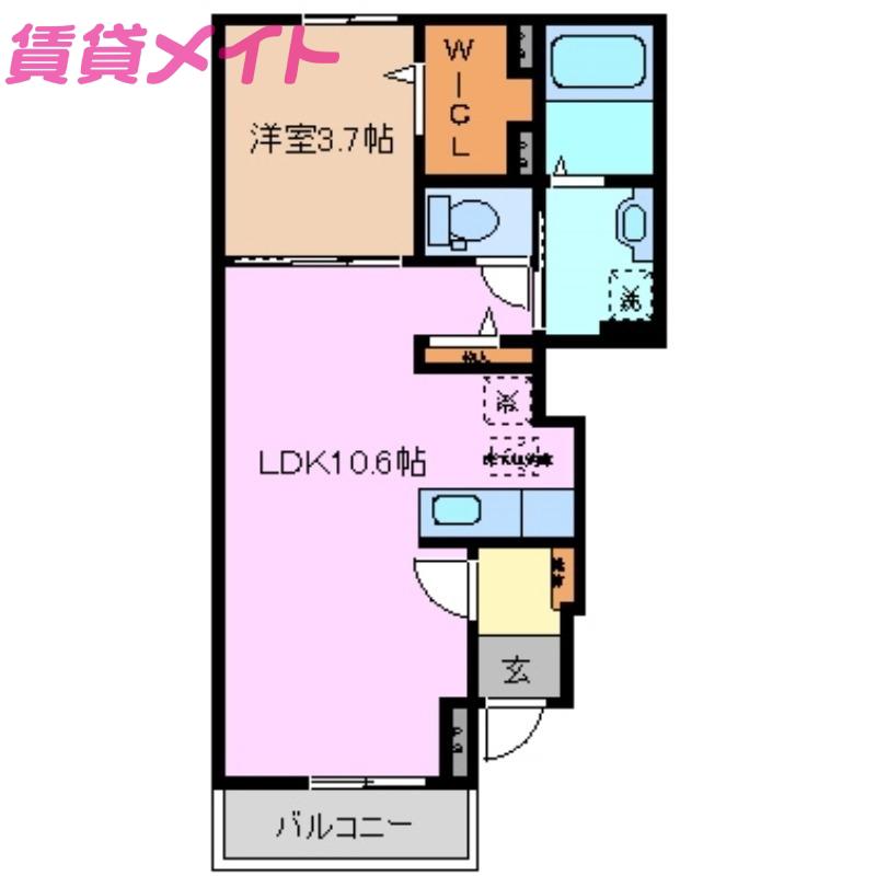 サンリットN A(1LDK/1階)の間取り写真