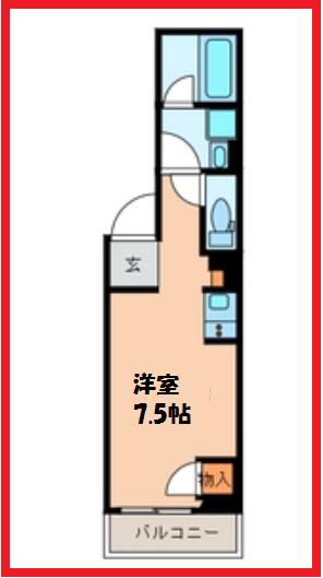 ドマ赤羽(ワンルーム/2階)の間取り写真