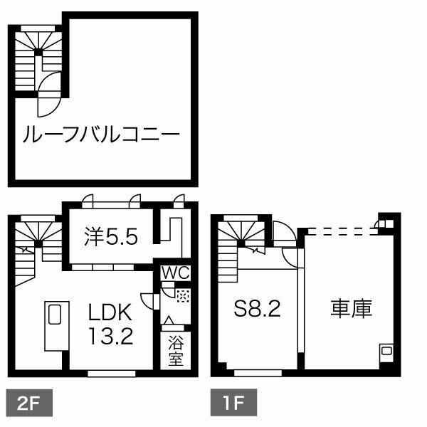 KPーGARAGE KOTONI(1SLDK/1階)の間取り写真