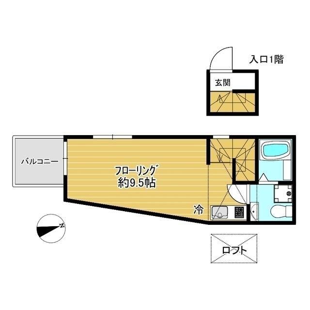 GRANDE HOUSE 中板橋(ワンルーム/3階)の間取り写真