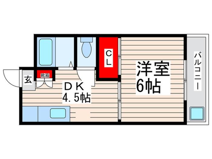 第2コーポマキ(1DK/1階)の間取り写真