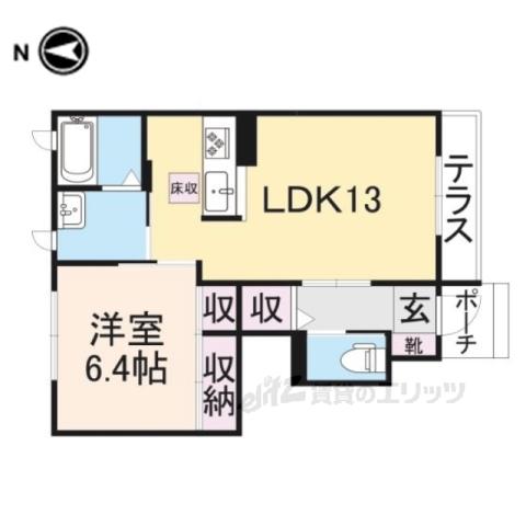 シャーメゾン秋山A(1LDK/1階)の間取り写真