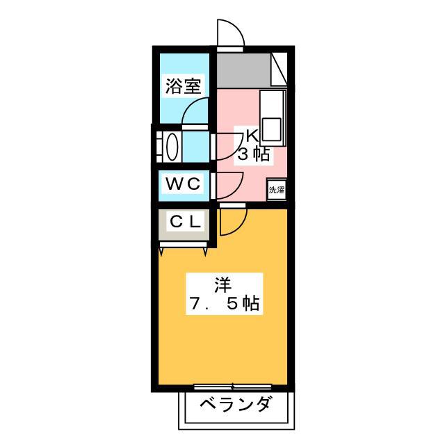 リヴェールTK(1K/2階)の間取り写真