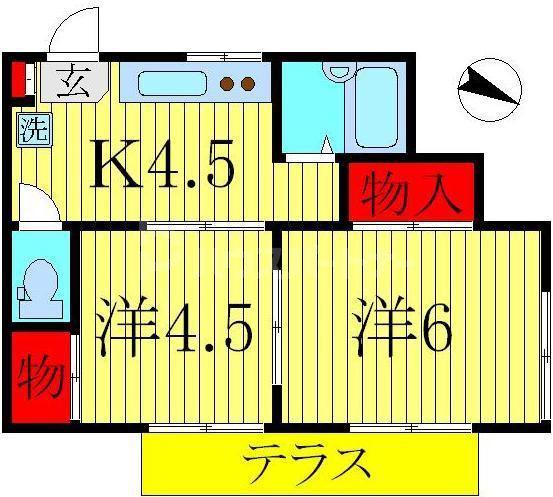 クレール マ メゾンII(2K/1階)の間取り写真
