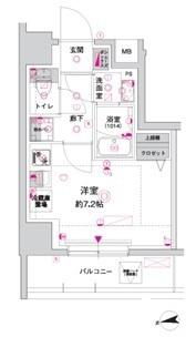 クレスト タップ 川崎港町(1K/4階)の間取り写真