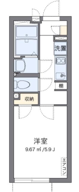 クレイノBUONO(1K/1階)の間取り写真