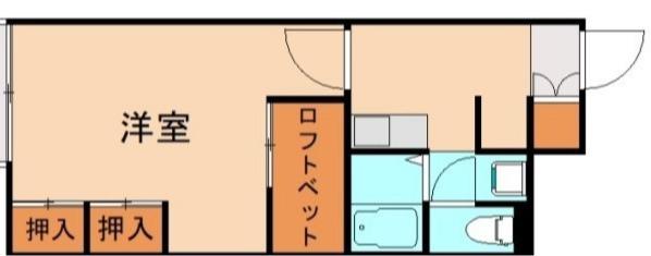 レオパレスアイリス学研台I(1K/1階)の間取り写真
