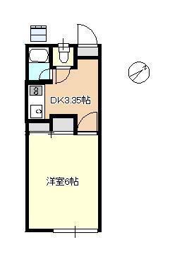 近藤ハイツ(1K/1階)の間取り写真