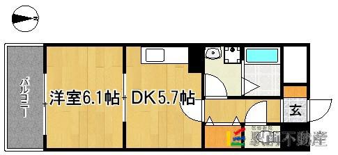 クラッセ博多駅南(1DK/8階)の間取り写真
