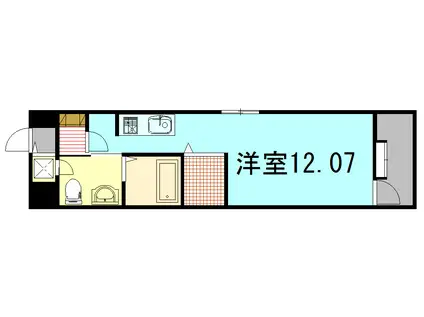 SEVEN COURT(1K/4階)の間取り写真