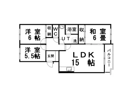 パシフィックマンションりんこう(3LDK/3階)の間取り写真