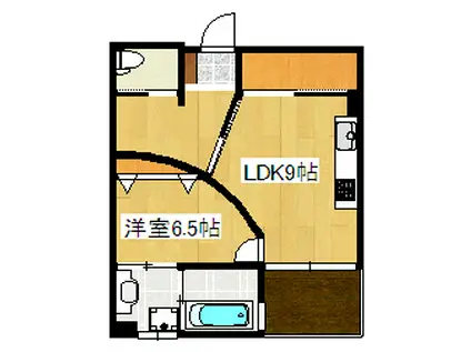 鹿児島市電唐湊線 桜島桟橋通駅 徒歩16分 3階建 築17年(1SLDK/1階)の間取り写真
