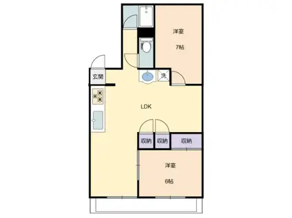 リアライズ自由ヶ丘(ワンルーム/1階)の間取り写真