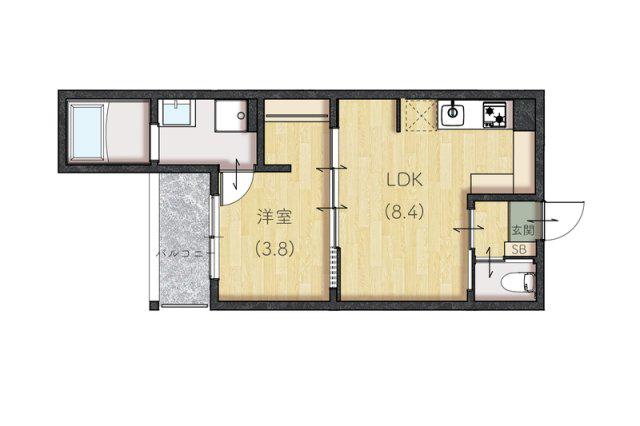 PLANO南蔵王(1LDK/1階)の間取り写真