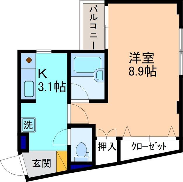 マイタウン芳斎II(1K/2階)の間取り写真