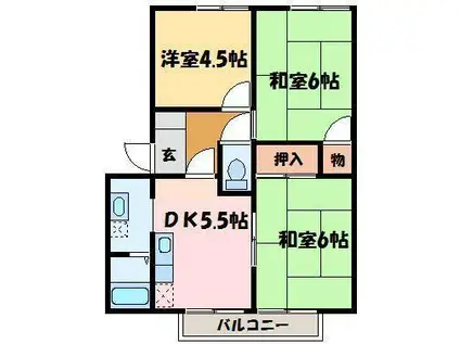 シーサイドヴィラ浮島(3DK/2階)の間取り写真
